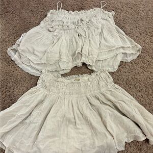 FP Movement by Free People Cream Textured Fabric